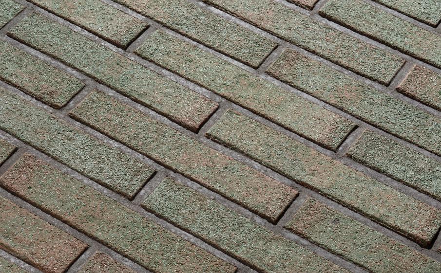 Клинкерный кирпич Plinfa Iron 2620, цвет Зелёный, фактурная — миниатюра 2
